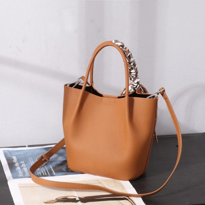 Taschen |   Damen Shopper Groß Aus Genarbtem Leder Accessoires Damen